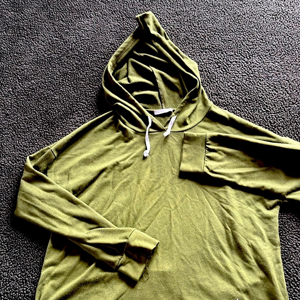 Green hoodie